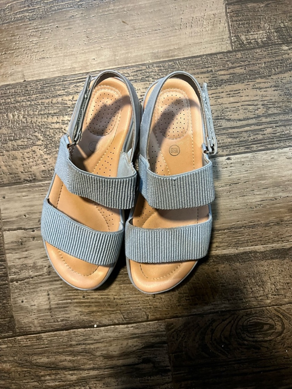 Women's Light Blue Adjustable Comfort Sandals